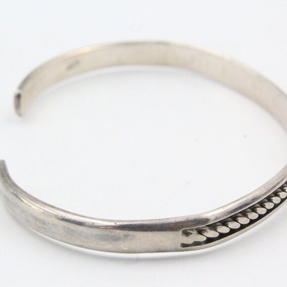 STERLING SILVER NAVAJO TWISTED ROPE CUFF BRACELET - Picture 7 of 9